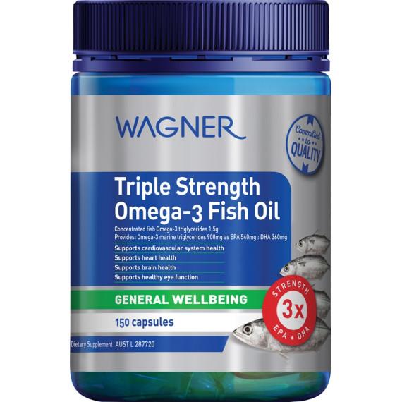 Wagner Triple Strength Omega 3 Fish Oil 150 Capsules