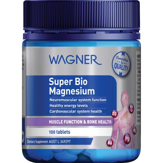 Buy Wagner Super Bio Magnesium 100 Tablets Online Pharmacy Direct AU