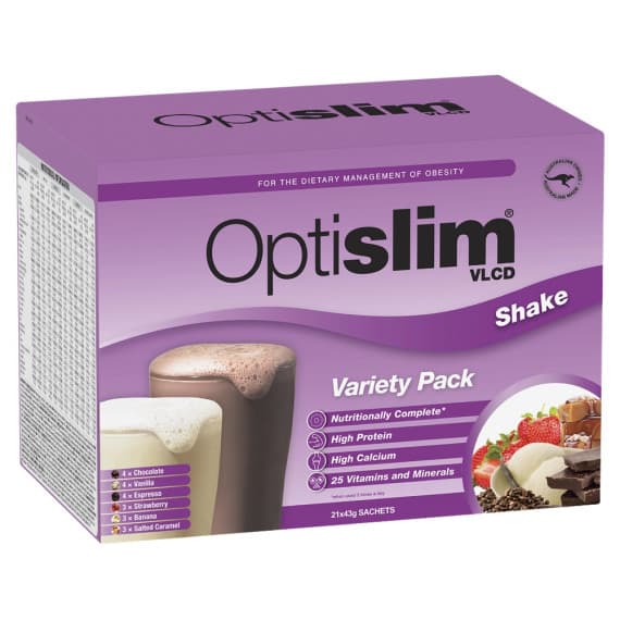 Buy Optislim VLCD Shake Variety Pack 21x43g Online Pharmacy Direct AU