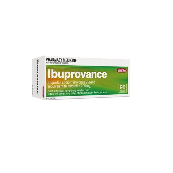 Buy Pharmacy Action Ibuprovance 256g 96 Tablets Online Pharmacy Direct AU