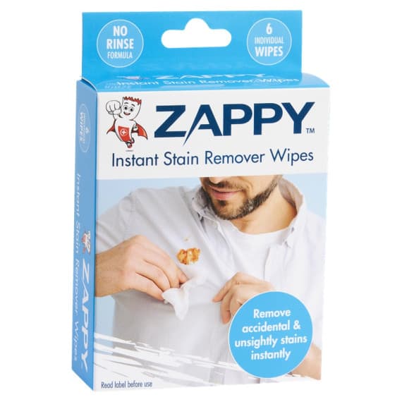 Zappy Instant Stain Remover Wipes 6 Pack