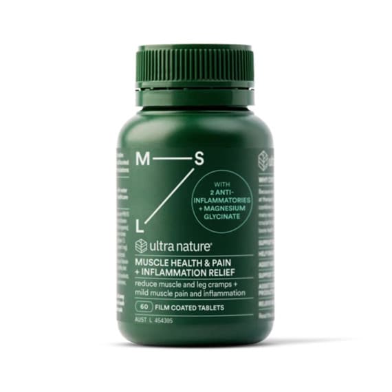 Ultra Nature Muscle Health And Pain Plus Inflammation Relief 60 Film Coated Tablets