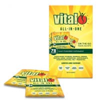 Vital All In One Daily Health Supplement Sachet Travel Box Lemon And Ginger 30 x 11g