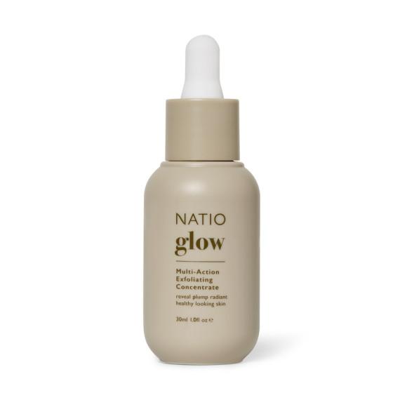 Natio Glow Multi Action Exfoliating Concentrate 30ml - Smooths and brightens skin - Pharmacy Direct