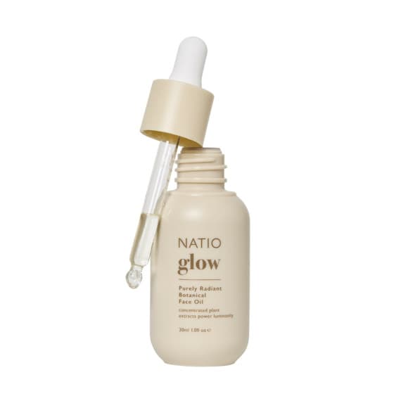 Natio Glow Purely Radiant Botanical Face Oil 30ml - Hydrates and brightens skin - Pharmacy Direct