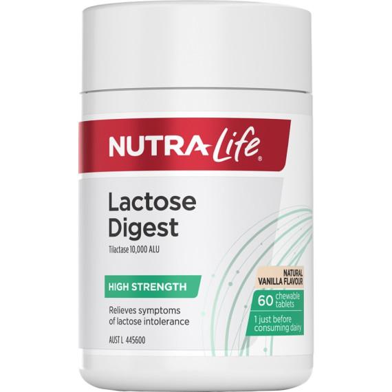 Nutra-Life Lactose Digest 60 Chewable Tablets Relieve Lactose Discomfort – Pharmacy Direct