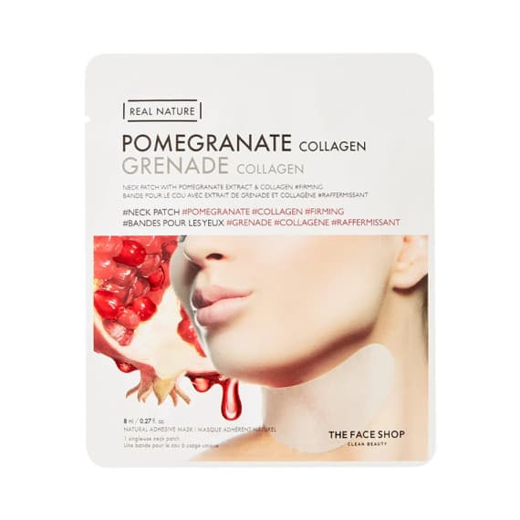 The Face Shop Real Nature Pomegranate Collagen Neck Patch 8ml