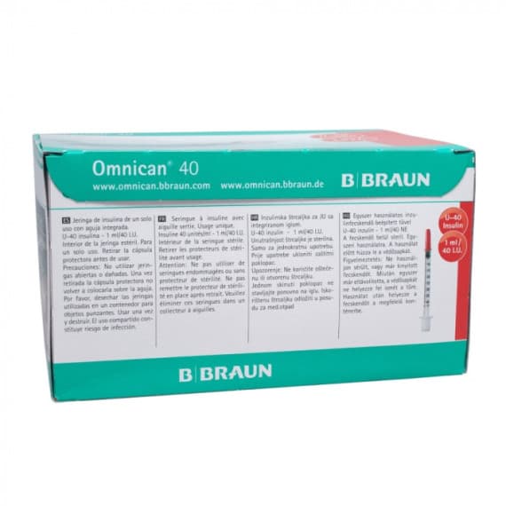 Buy Braun Omnican Insulin 1ml 30g x 12mm 40IU Syringes 100s For Pet Insulin Only Online Pharmacy Direct AU