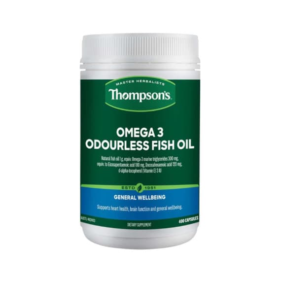 Thompsons Omega 3 Odourless Fish Oil 400 Capsules