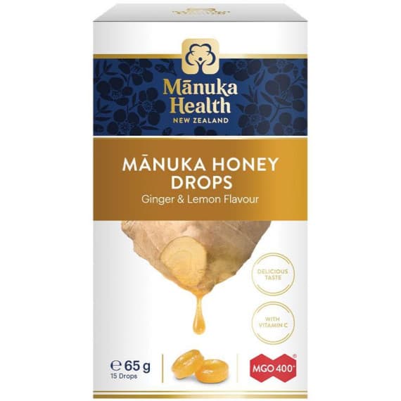 Manuka Health Lozenges Lemon and Ginger MGO400 Plus 15 Drops