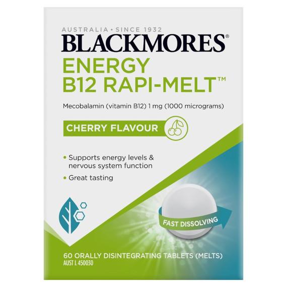 Buy Blackmores Energy B12 Rapi Melt 60 Melts Online Pharmacy Direct AU
