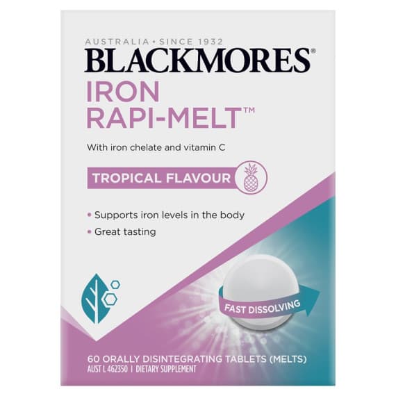 Blackmores Iron Rapi-Melt 60 Melts gentle iron support from Pharmacy Direct