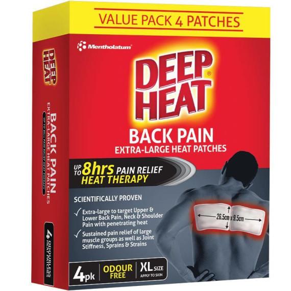 Buy Deep Heat BackPain XL HeatPatch 4 Packs Online Pharmacy Direct AU