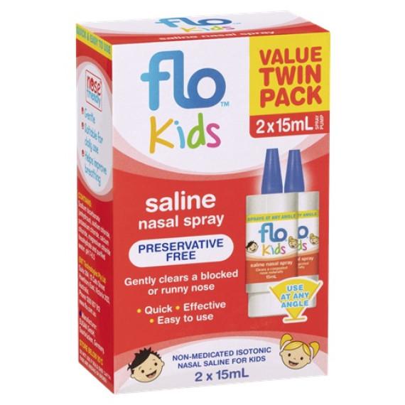 FLO Kids Saline Nasal Spray Twin Pack available at Pharmacy Direct AU