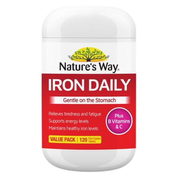 Buy Natures way Iron Daily 120 Tablets Online Pharmacy Direct AU