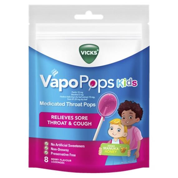 Vicks Vapopops Kids medicated throat pops 8 pack – Pharmacy Direct