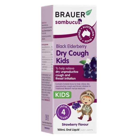 Buy Brauer Black Elderberry Dry Cough Kids 100ml Online Pharmacy Direct AU