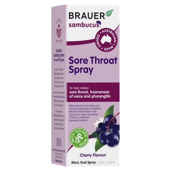 Buy Brauer Sore Throat Spray 50ml Online Pharmacy Direct AU