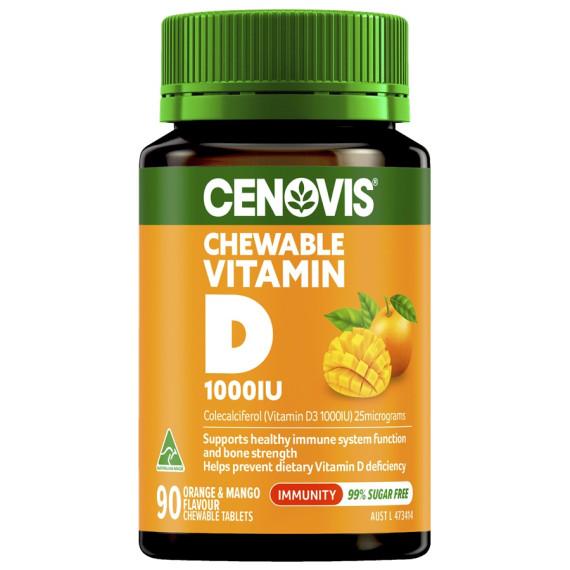 Cenovis Vitamin D3 Chewable 1000IU 90s at Chemist Outlet for Bone Health
