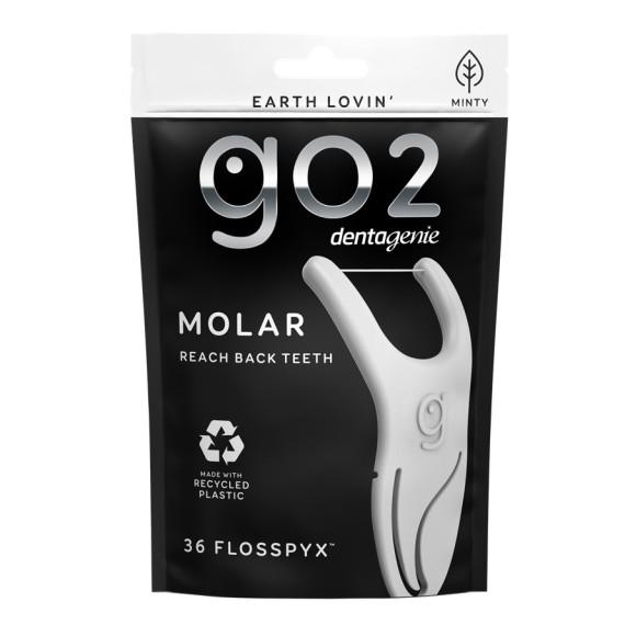 GO2 Dentagenie Molar Flosspyx Minty 36 Pack for deep cleaning at Pharmacy Direct