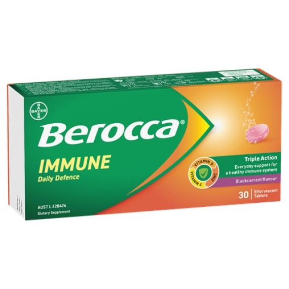 Berocca Immune Defence Blackcurrant 30 Tablets – Buy Online Now at Pharmacy Direct for Immune Support