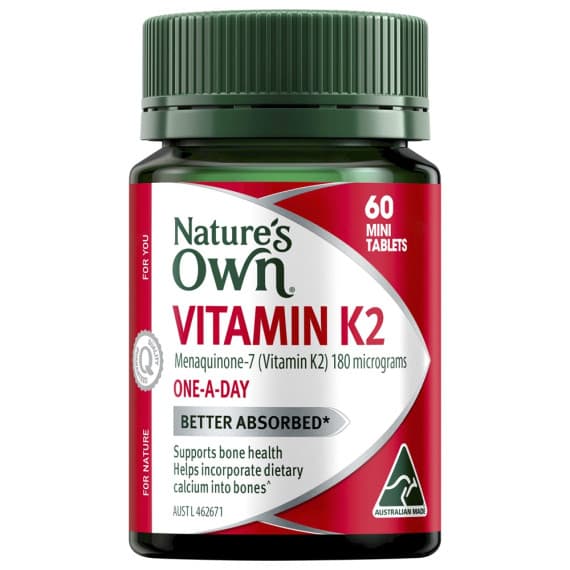 Nature's Own Vitamin K2 60 Tablets Bone Health - Pharmacy Direct