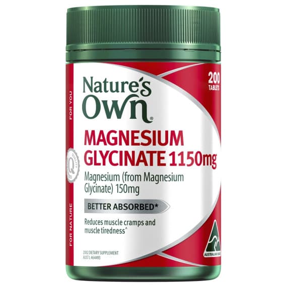 Nature's Own Magnesium Glycinate 1150mg 200 Tablets - Buy Online Pharmacy Direct