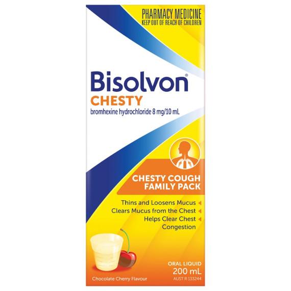 Bisolvon Chesty Liquid 200mL Syrup for Mucus Relief - Pharmacy Direct