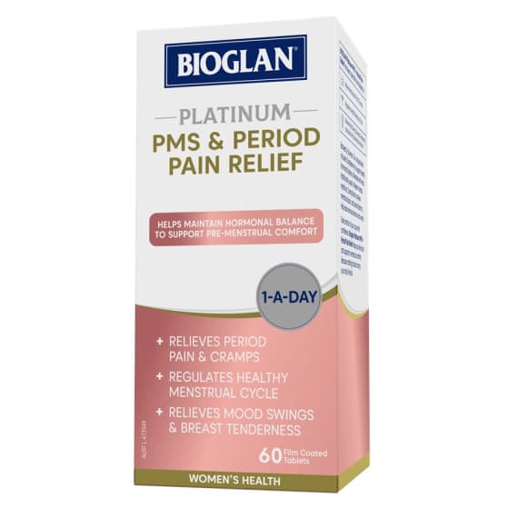 Bioglan PMS and Period Pain Relief 60 Tablets - Pharmacy Direct