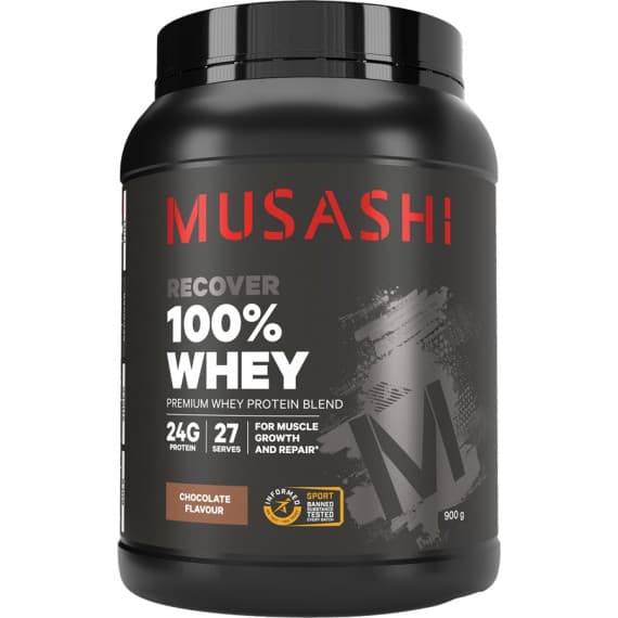 Musashi Whey Chocolate 900g for Muscle Recovery - Buy Online at Pharmacy Direct