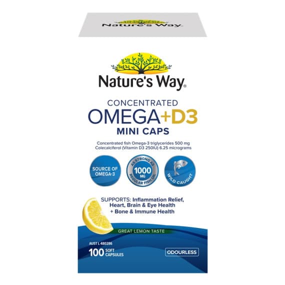 Nature's Way Omega Plus D3 Capsules for Heart & Bone Support - Pharmacy Direct
