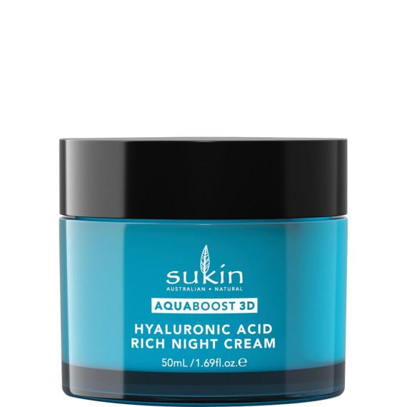 Sukin Aquaboost 3D Hyaluronic Rich Night Cream 50ml - Hydrate and restore skin, Pharmacy Direct