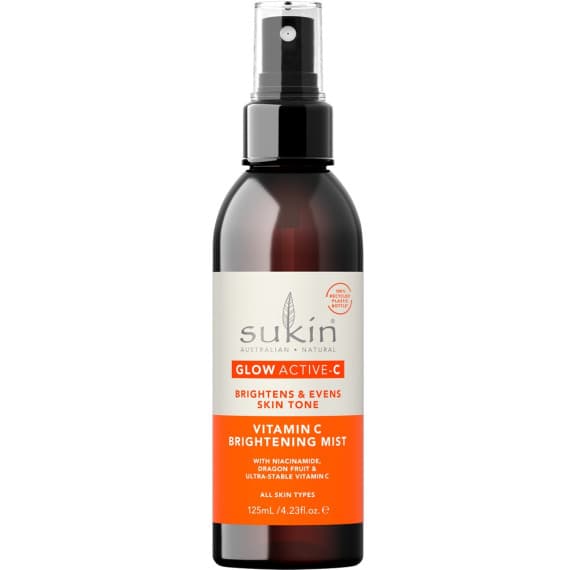 Sukin Glow Active C Brightening Mist 125ml for radiant, hydrated skin - Pharmacy Direct