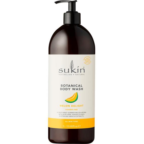Sukin Botanical Body Wash Melon Delight 1L for smooth, hydrated skin - Pharmacy Direct