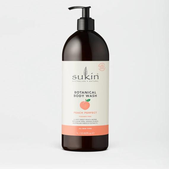 Sukin Botanical Body Wash Peach Perfect 1L for hydrated, smooth skin - Pharmacy Direct