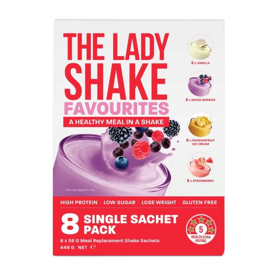 Buy The Lady Shake Favourites Variety Pack 8 Sachets Online Pharmacy Direct AU