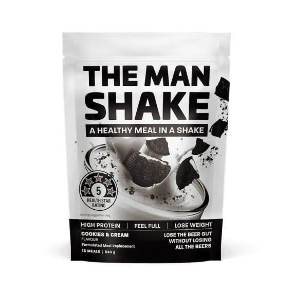 The Man Shake Cookies and Cream 840g for Muscle Energy - Buy Online Pharmacy Direct