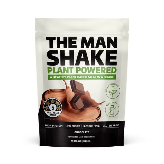 Buy The Man Shake Plant Powder Chocolate 840g Online Pharmacy Direct AU