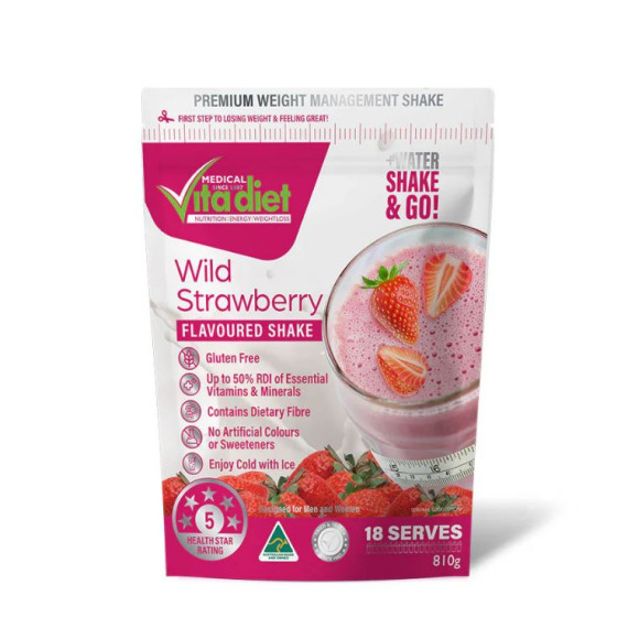 Vita Diet Wild Strawberry Pouch - Nourish & Energise | Available at Pharmacy Direct