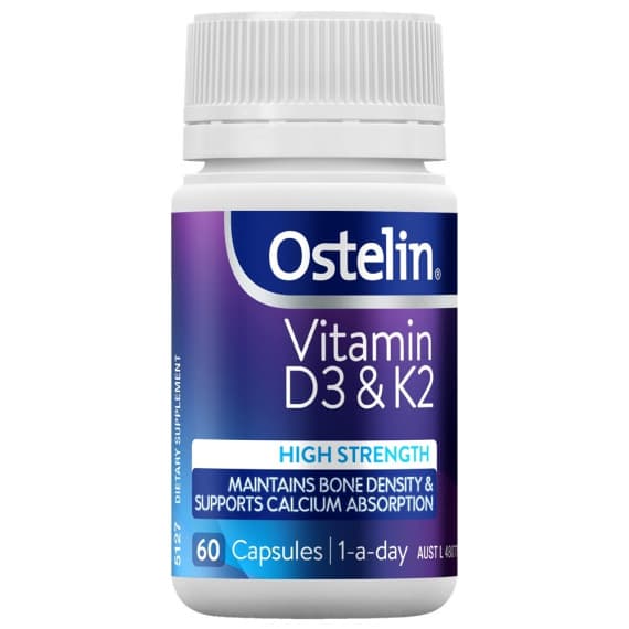 Buy Ostelin Vitamin D3 and K2 60 Capsules Online Pharmacy Direct AU