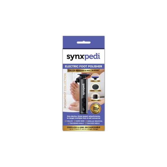 Synxbody Synxpedi Electric Foot Polisher for Smooth Skin - Pharmacy Direct