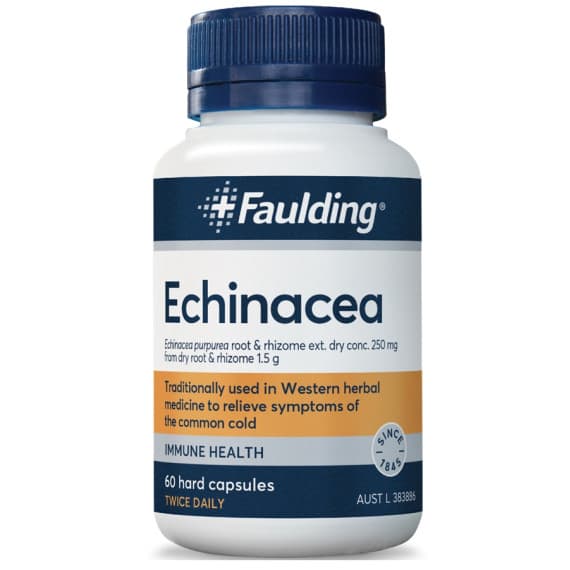 Faulding Echinacea 60 Capsules for immune support and wellness - Shop online at Pharmacy Direct