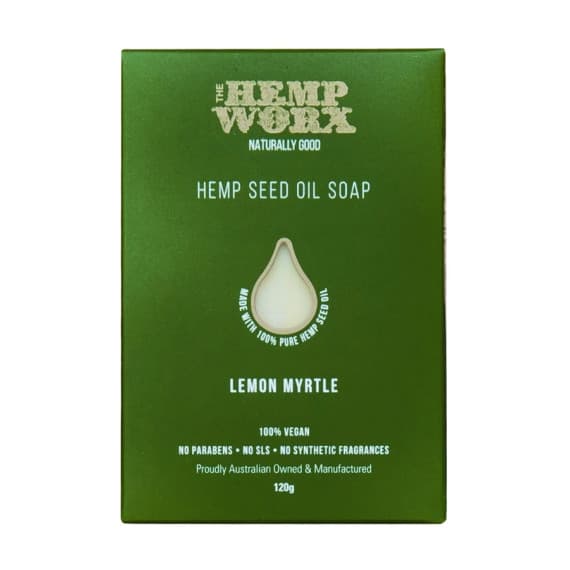 Hemp Worx Lemon Myrtle Soap 120g natural skin cleanser - Pharmacy Direct