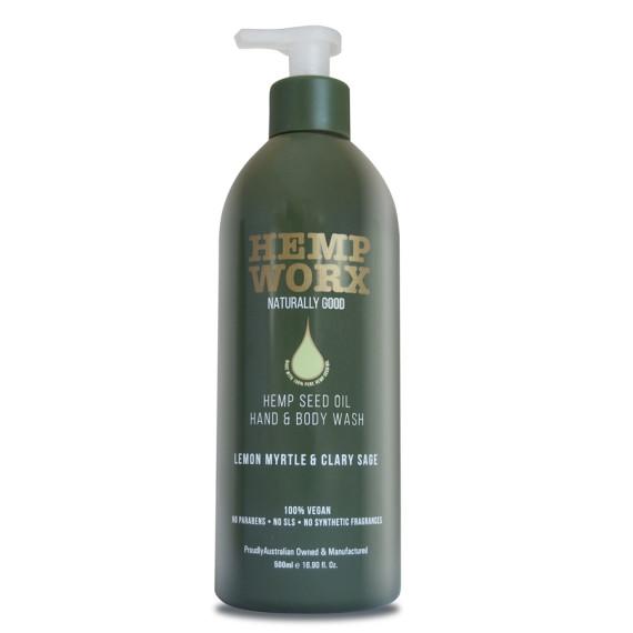 Hemp Worx Lemon Myrtle and Clary Sage Body Wash 500ml at Pharmacy Direct