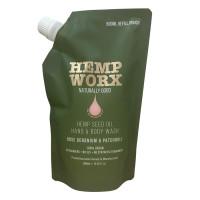 Hemp Worx Rose Geranium and Patchouli Body Wash Refill 500ml