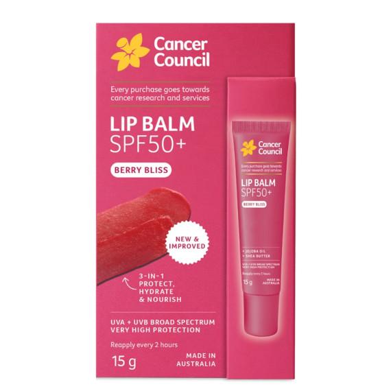 Cancer Council Lip Balm SPF50+ Berry Bliss available at Pharmacy Direct