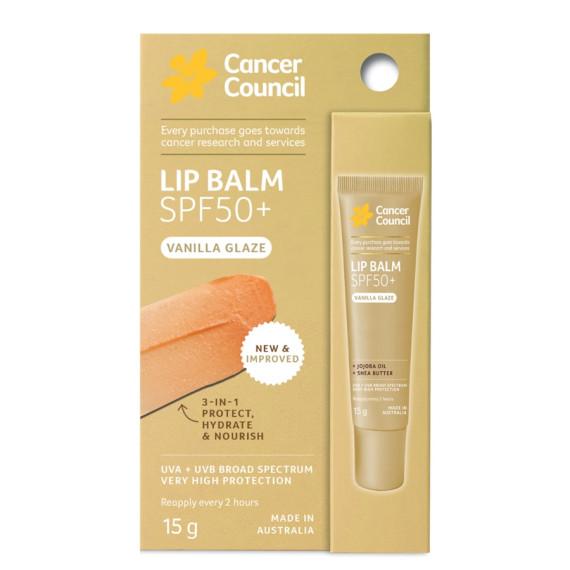 Cancer Council Lip Balm SPF50+ Vanilla Glaze - Buy Online Pharmacy Direct