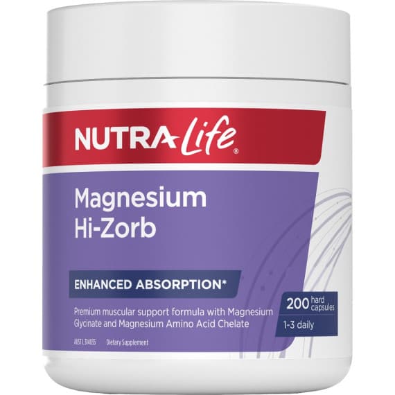 Buy Nutra Life Magnesium Hi Zorb Capsules 200 Online Pharmacy Direct AU