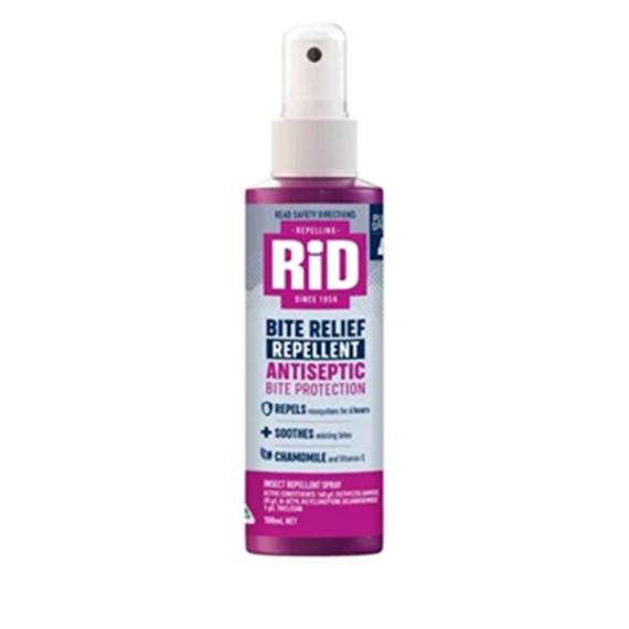 RID Bite Relief Antiseptic Spray 100mL for soothing insect bite protection at Pharmacy Direct
