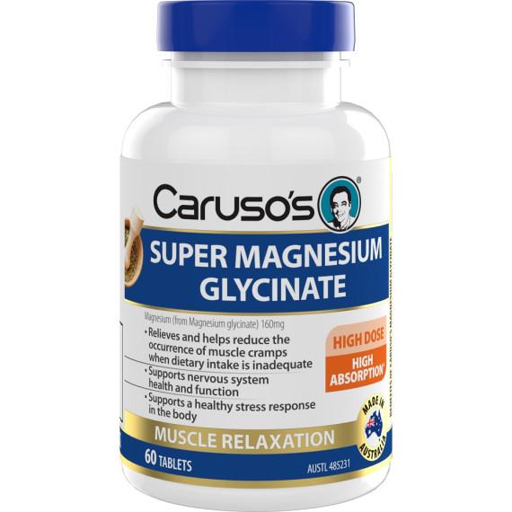 Caruso's Super Magnesium Glycinate Tablets 60 for muscle recovery at Pharmacy Direct